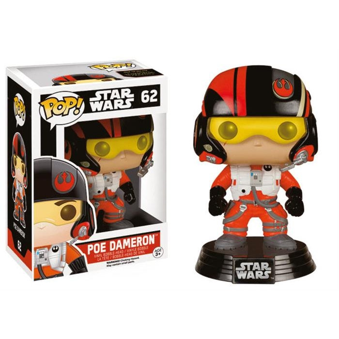 STAR WARS EPISODE VII - POP FUNKO VINYL FIGURE 62 POE DAMERON 10CM