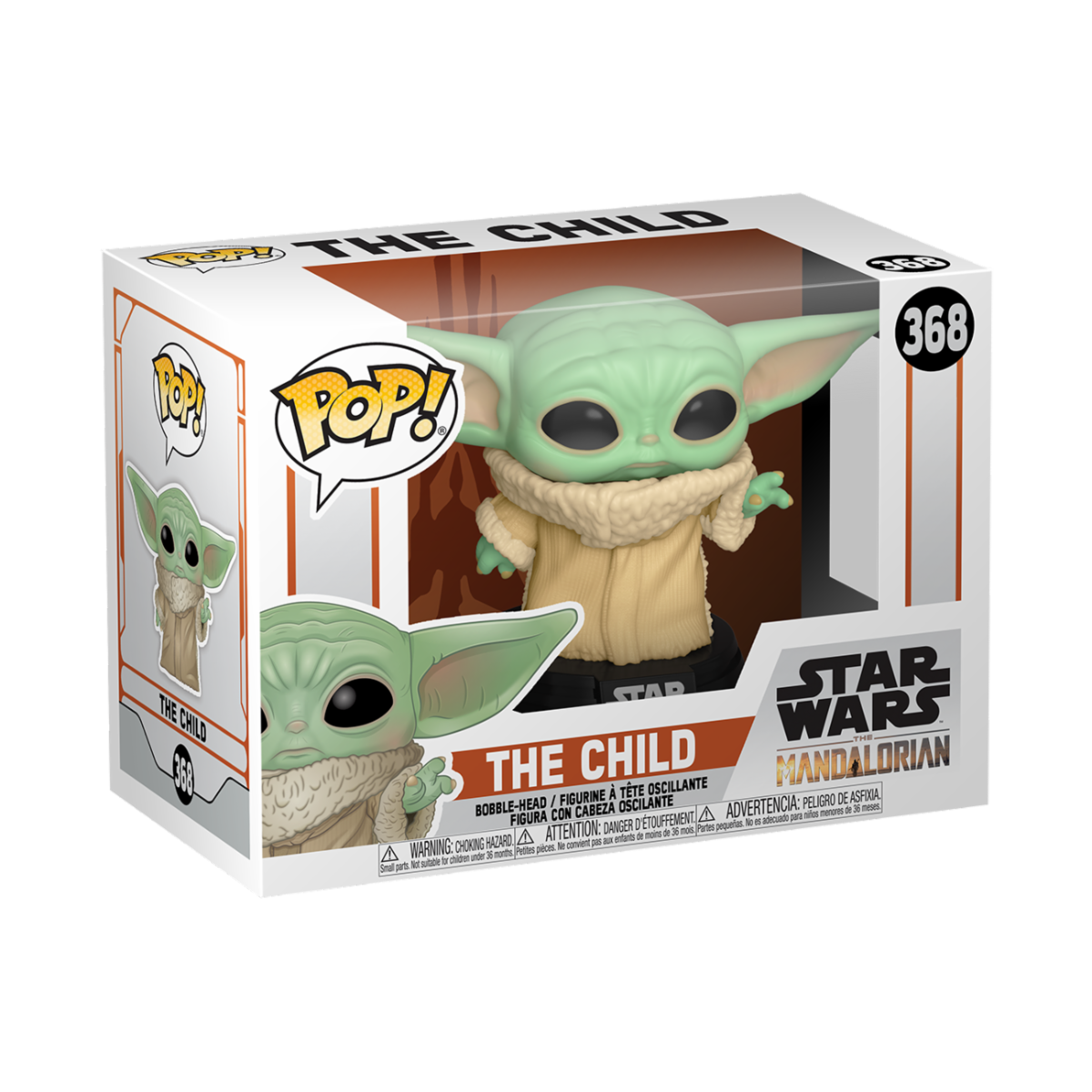 STAR WARS - THE MANDALORIAN - POP FUNKO VINYL FIGURE 368 THE CHILD 9CM