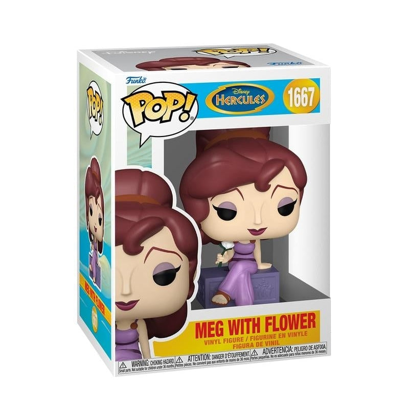 DISNEY - HERCULES 25TH ANNIVERSARY - POP FUNKO VINYL FIGURE 1667 MEG WITH FLOWER 9CM
