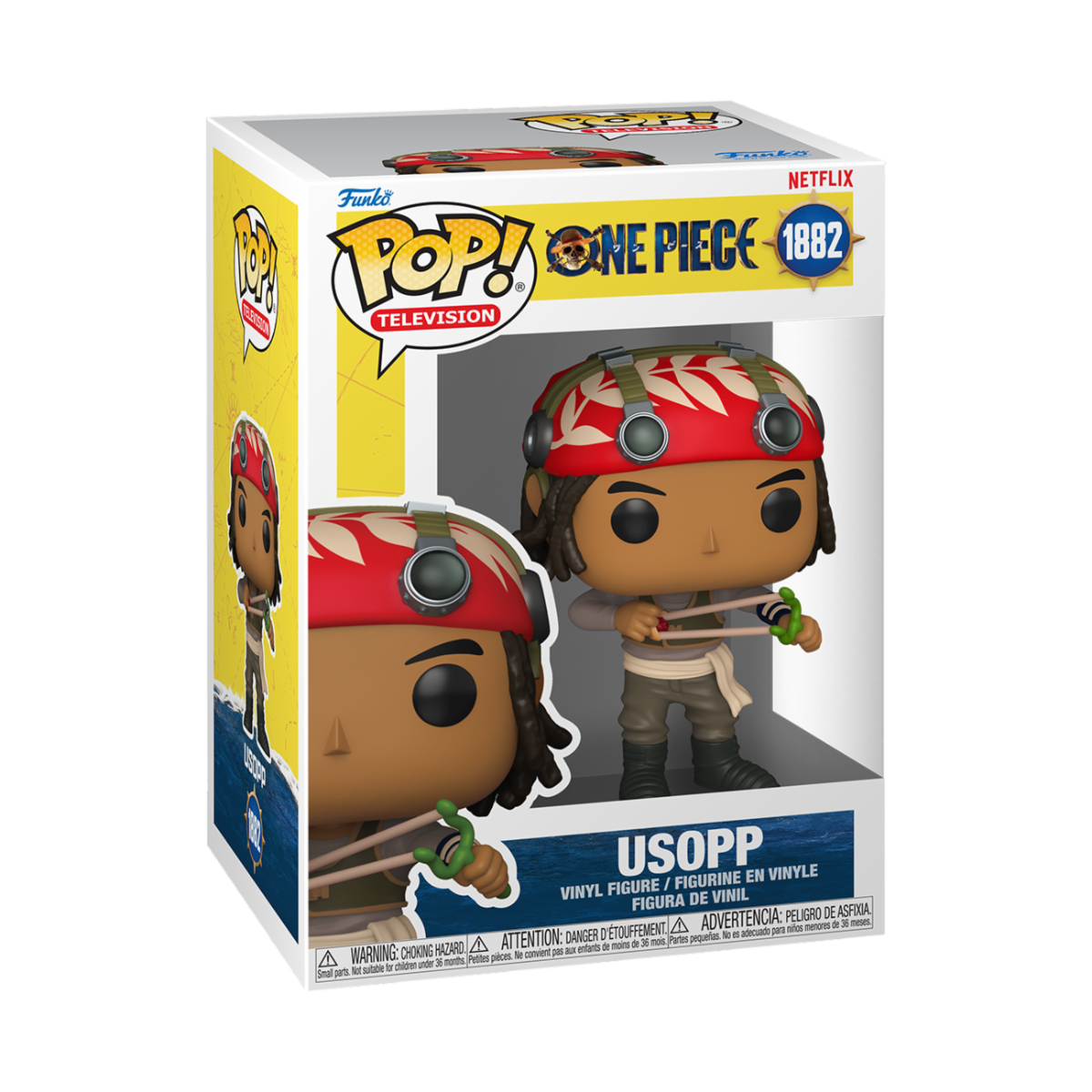 NETFLIX: ONE PIECE (LA) - POP FUNKO VINYL FIGURE 1882 USOPP 9CM