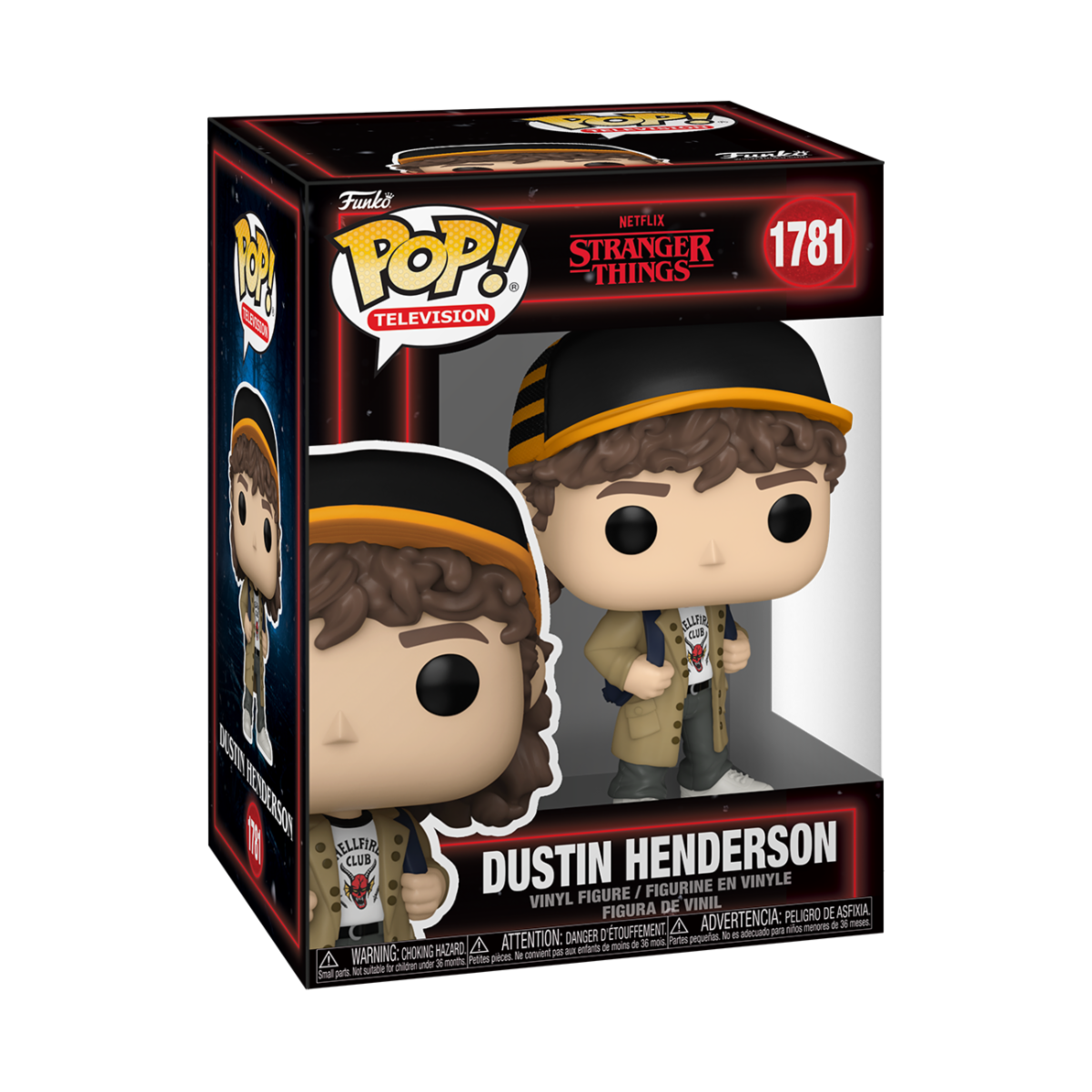 STRANGER THINGS - POP FUNKO VINYL FIGURE 1781 DUSTIN HENDERSON 9CM