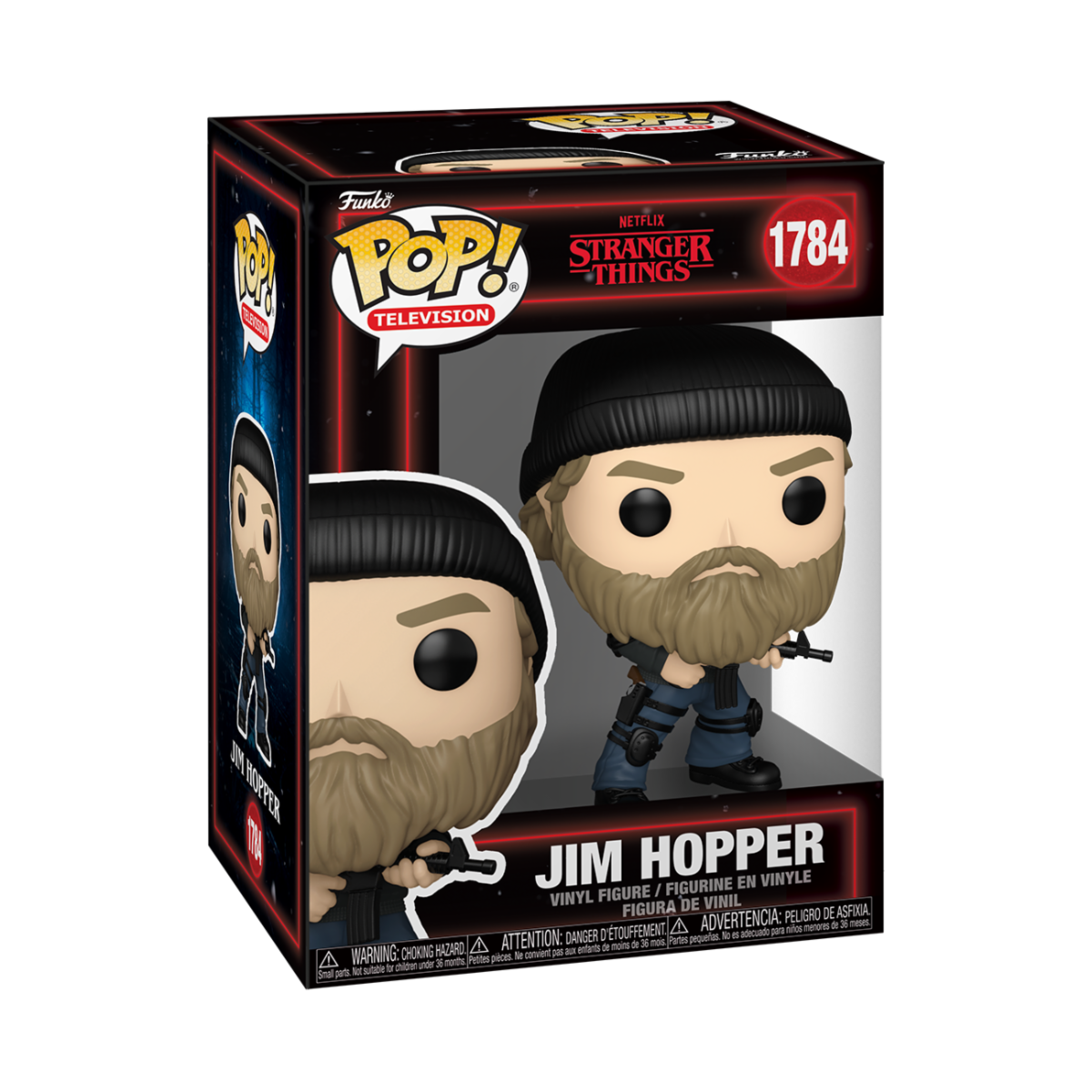 STRANGER THINGS - POP FUNKO VINYL FIGURE 1784 JIM HOPPER 9CM