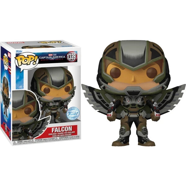 MARVEL: CAPTAIN AMERICA BRAVE NEW WORLD - POP FUNKO VINYL FIGURE 1339 FALCON RETRO COMIC 9CM