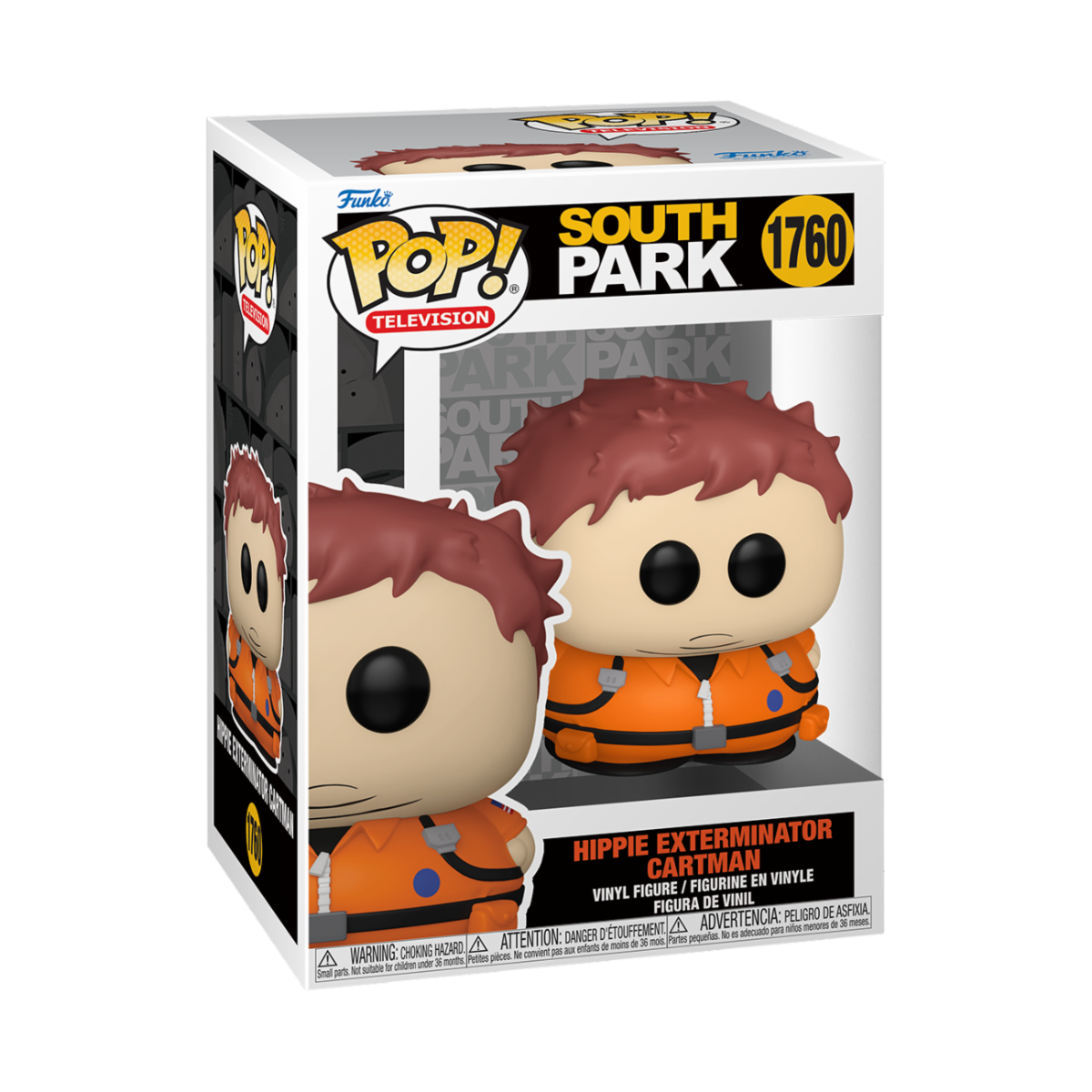 SOUTH PARK - POP FUNKO VINYL FIGURE 1760 HIPPIE EXTERMINATOR CARTMAN 9CM