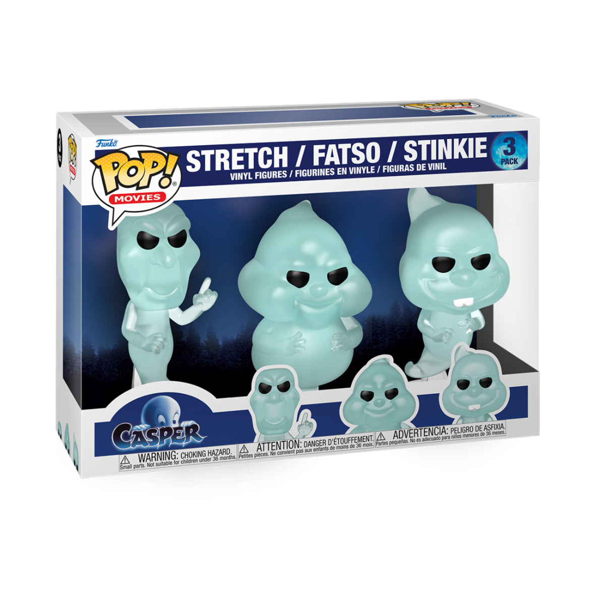 CASPER: 30TH ANNIVERSARY - POP FUNKO VINYL FIGURE 3-PACK STRETCH/FATSO/STINKIE 9CM