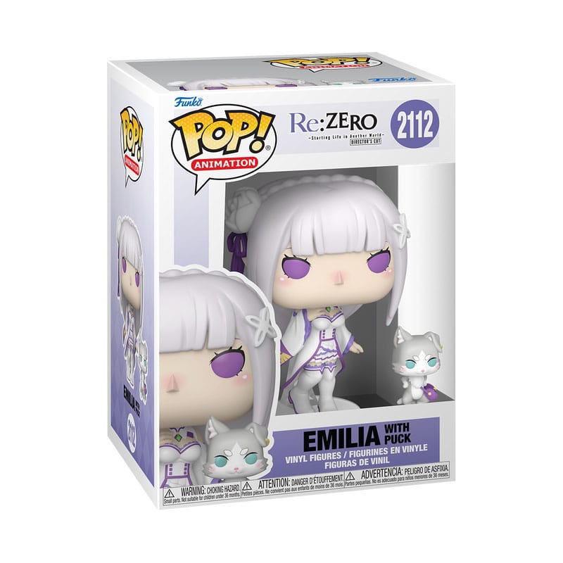 RE:ZERO - STARTING LIFE IN ANOTHER WORLD - POP FUNKO VINYL FIGURE 2112 EMILIA WITH PUCK 9CM