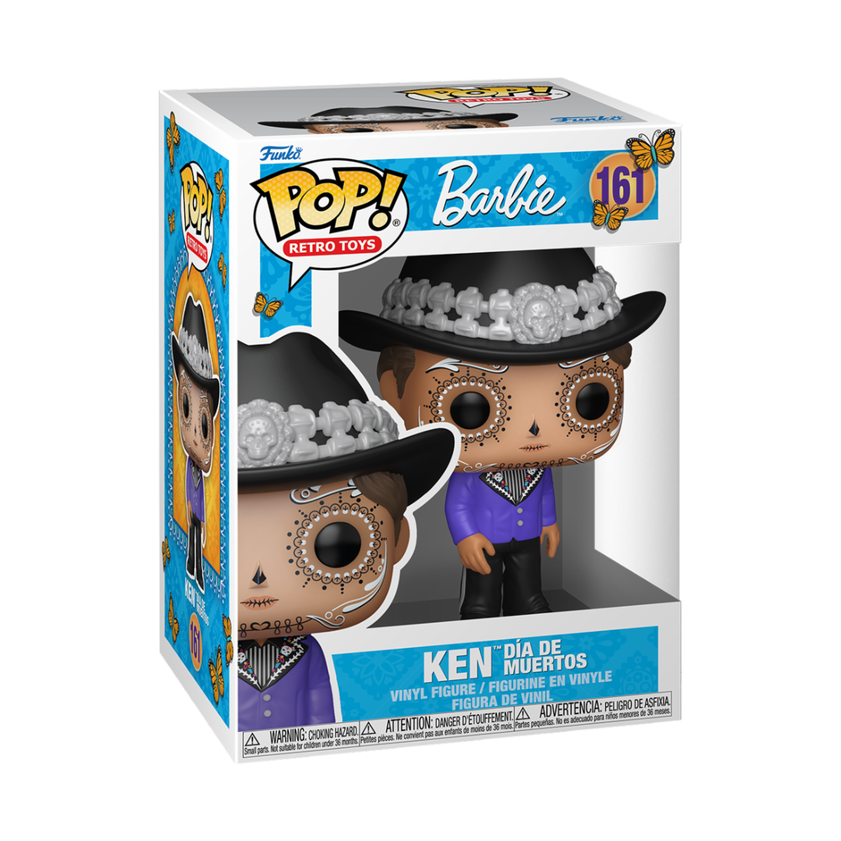 RETRO TOYS: BARBIE - POP FUNKO VINYL FIGURE 161 KEN DIA DE LOS MUERTOS 9CM