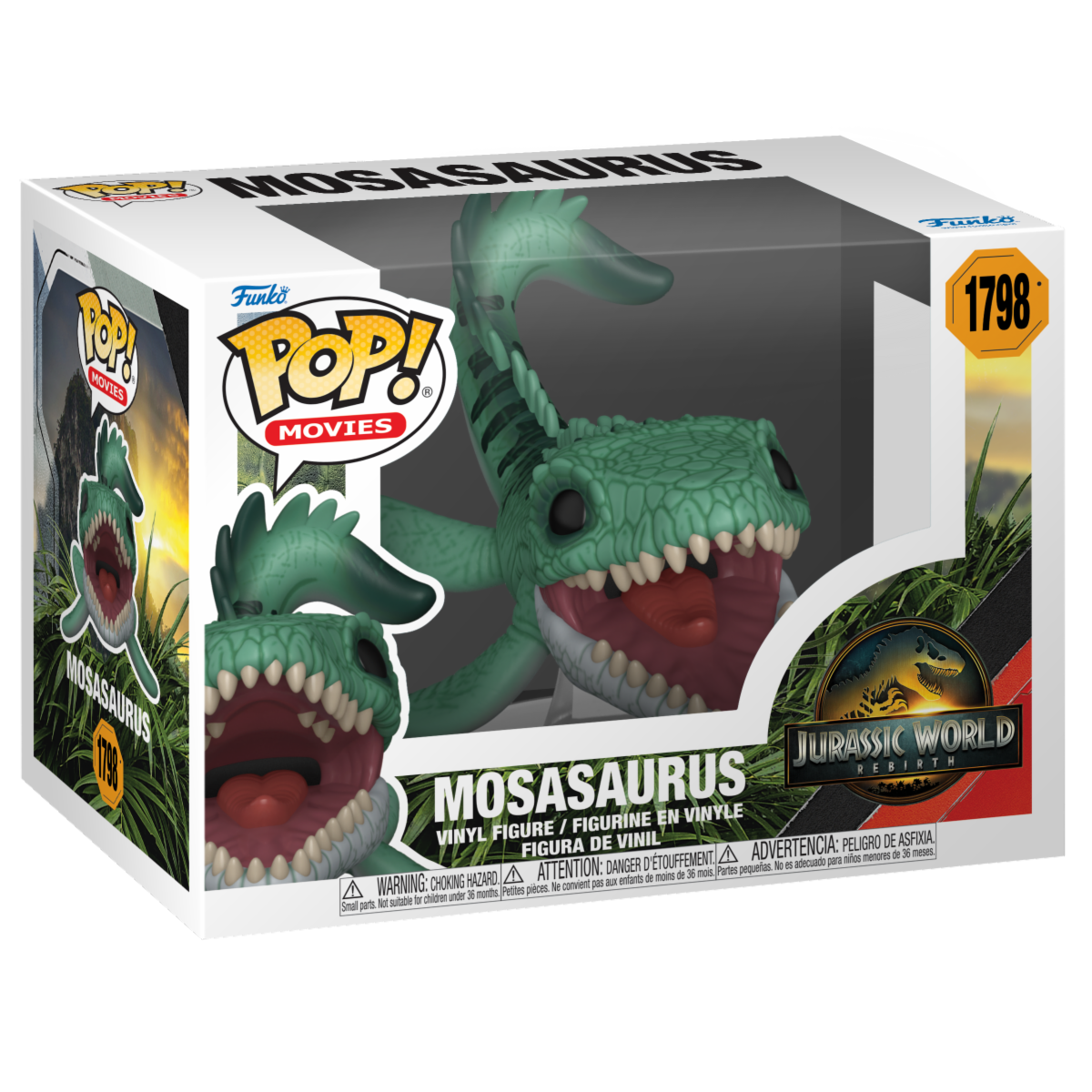 JURASSIC WORLD: REBIRTH - POP FUNKO VINYL FIGURE 1798 MOSASAURUS 9CM
