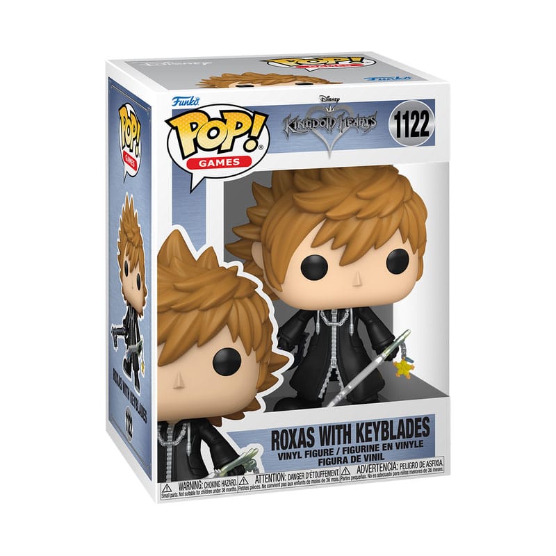 GAMING: KINGDOM HEARTS - POP FUNKO VINYL FIGURE 1122 ROXAS WITH KEYBLADES 9CM