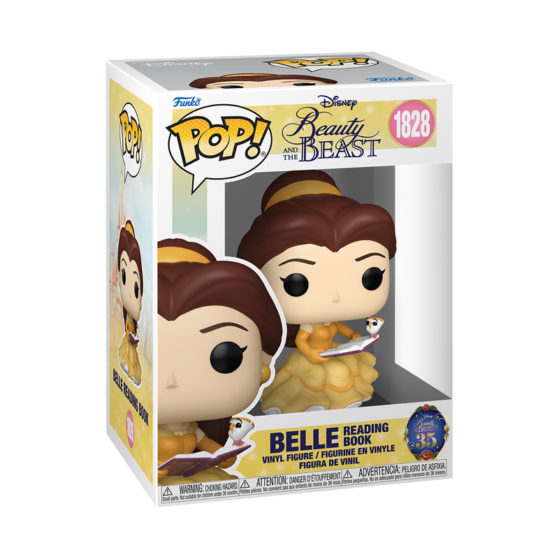 DISNEY: BEAUTY & THE BEAST - POP FUNKO VINYL FIGURE 1828 BELLE READING BOOK (READERS) 9CM