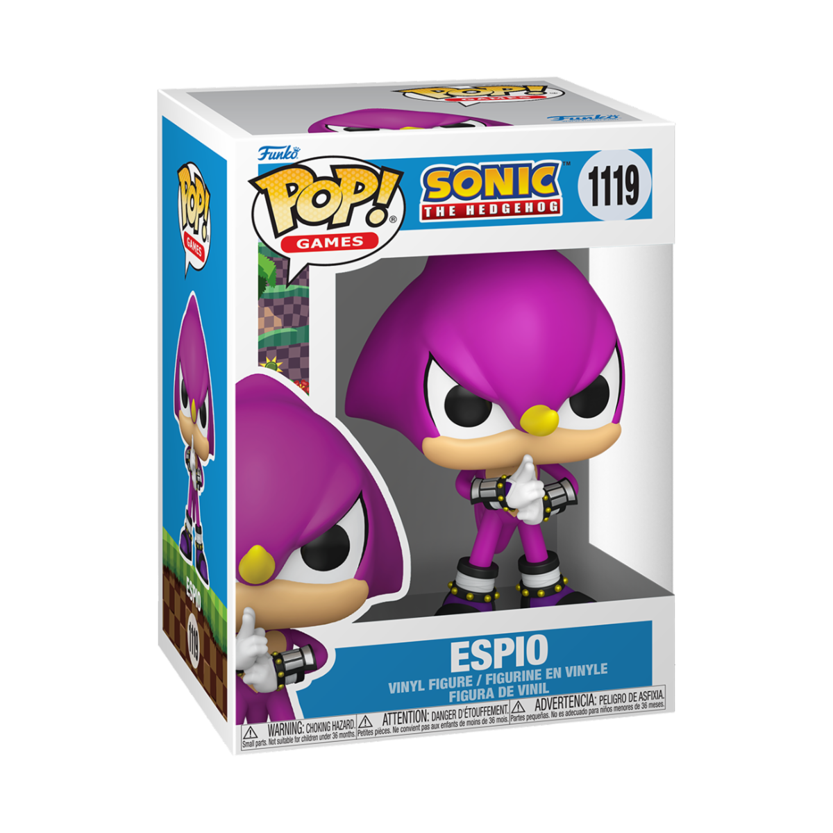 SONIC THE HEDGEHOG - POP FUNKO VINYL FIGURE 1119 ESPIO THE CHAMELEON 9CM