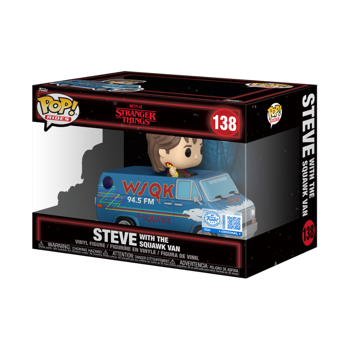 STRANGER THINGS - POP FUNKO RIDE DELUXE VINYL FIGURE 138 STEVE WITH THE SQUAWK VAN 15CM