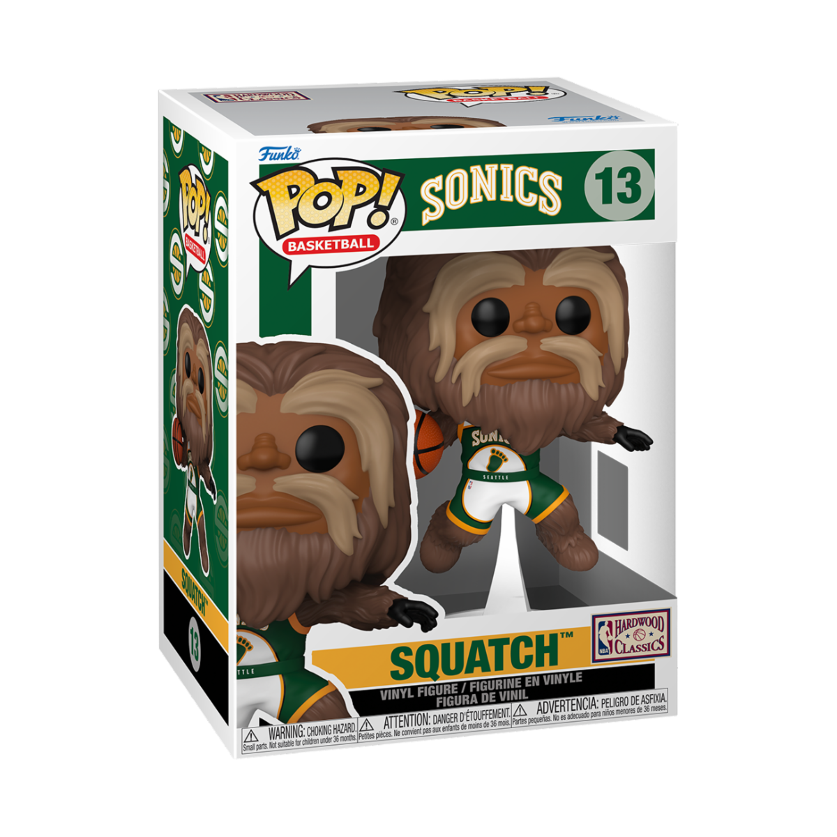 NBA - POP FUNKO VINYL FIGURE 13 SQUATCH (SONICS) 9CM