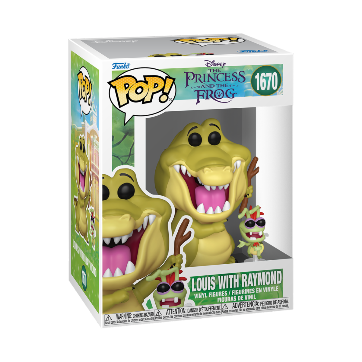 DISNEY: THE PRINCESS AND THE FROG - POP & BUDDY FUNKO VINYL FIGURE 1670 LOUIS WITH RAYMOND 9CM