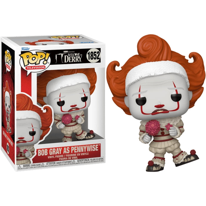 WELCOME TO DERRY S2 - POP FUNKO VINYL FIGURE 1852 BOB GRAY AS PANNYWISE 9CM