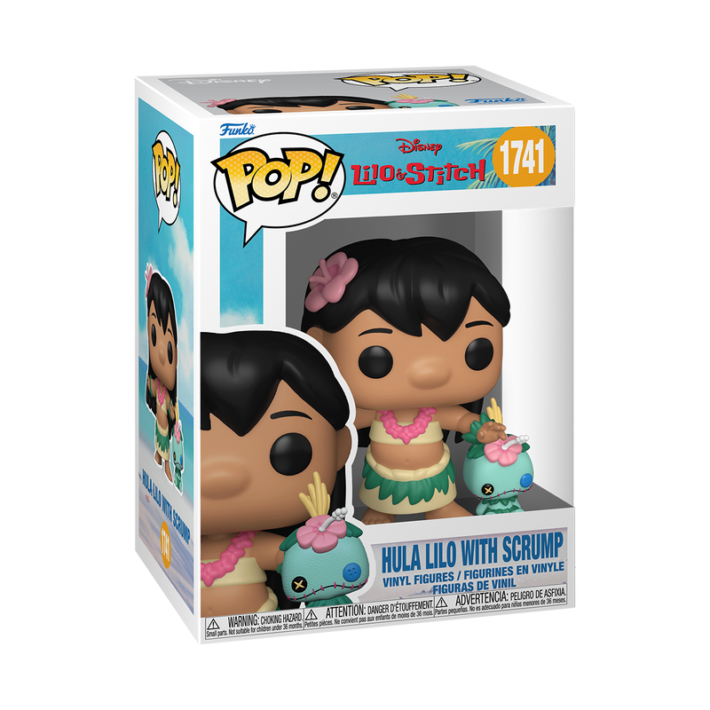 LILO & STITCH S5 - POP FUNKO VINYL FIGURE 1741 HULA LILO WITH SCRUMP 9CM