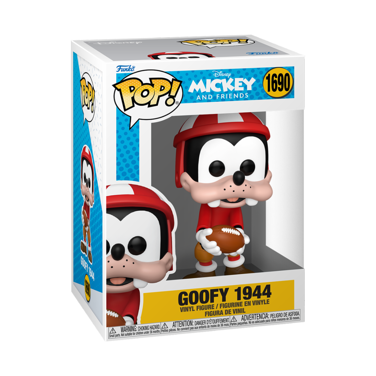 GOOFY THROUGH THE AGES - POP FUNKO VINYL FIGURE 1690 GOOFY 1944 9CM