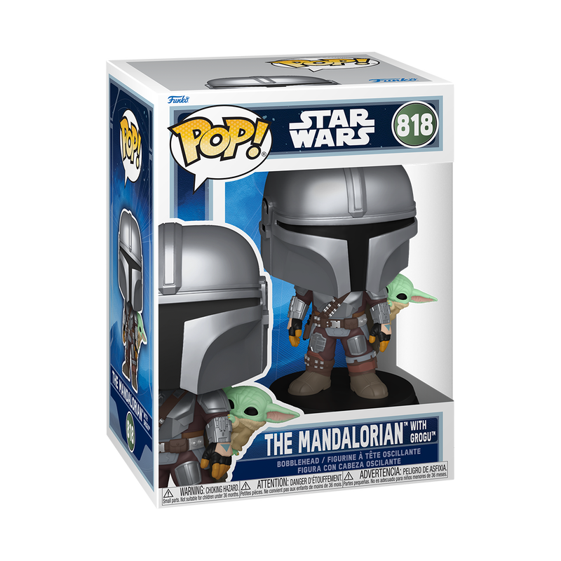 STAR WARS: MANDALORIAN & GROGU (2026) - POP FUNKO VINYL FIGURE 818 MANDALORIAN WITH GROGU 9CM