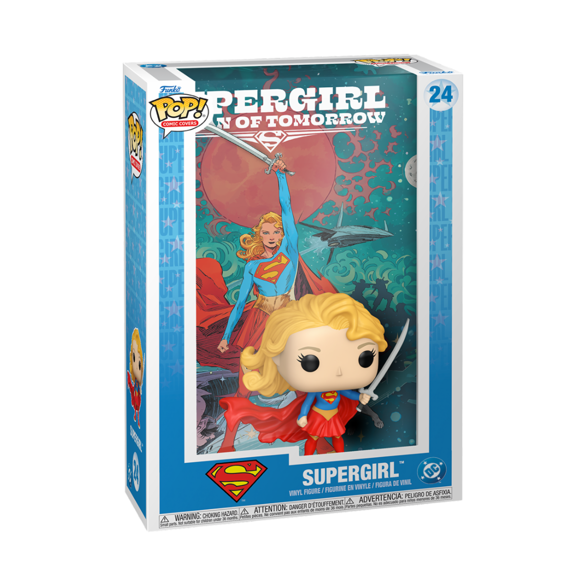 DC COMICS - POP FUNKO COMIC COVER VINYL FIGURE 24 SUPERGIRL 9CM