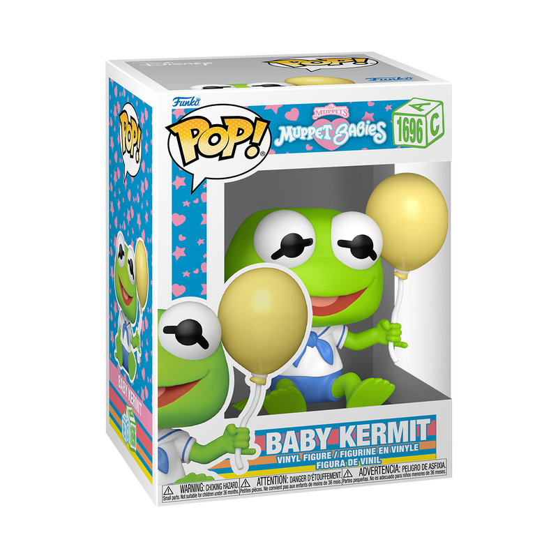 MUPPET BABIES (1984) - POP FUNKO VINYL FIGURE 1696 BABY KERMIT 9CM