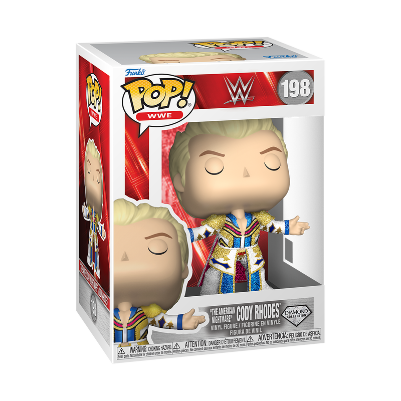 WWE S30 - WRESTLEMANIA - POP FUNKO VINYL FIGURE 198 CODY RHODES "THE AMERICAN NIGHTMARE" 9CM