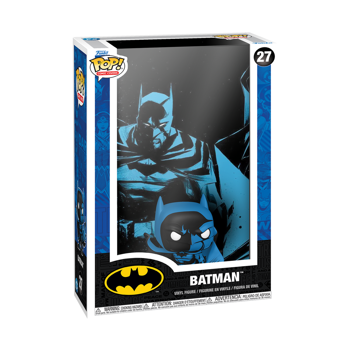 DC S6 - POP FUNKO COMIC COVER VINYL FIGURE 27 BATMAN (BLACK & BLUE) 9CM