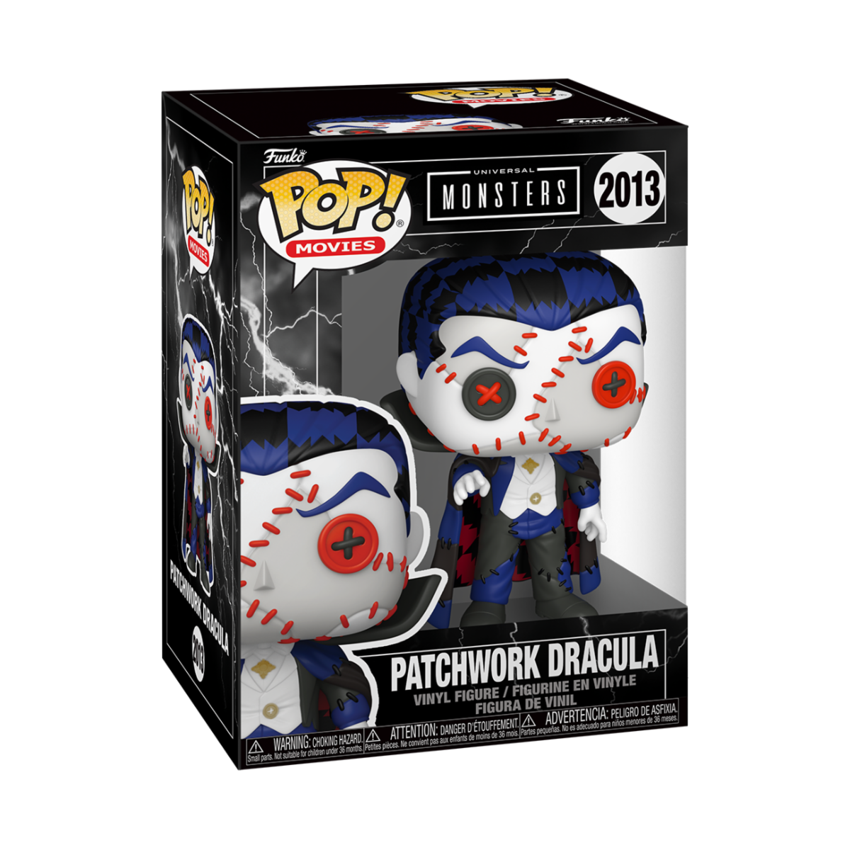 UNIVERSAL MONSTERS PATCHWORK - POP FUNKO VINYL FIGURE 2013 PATCHWORK DRACULA 9CM