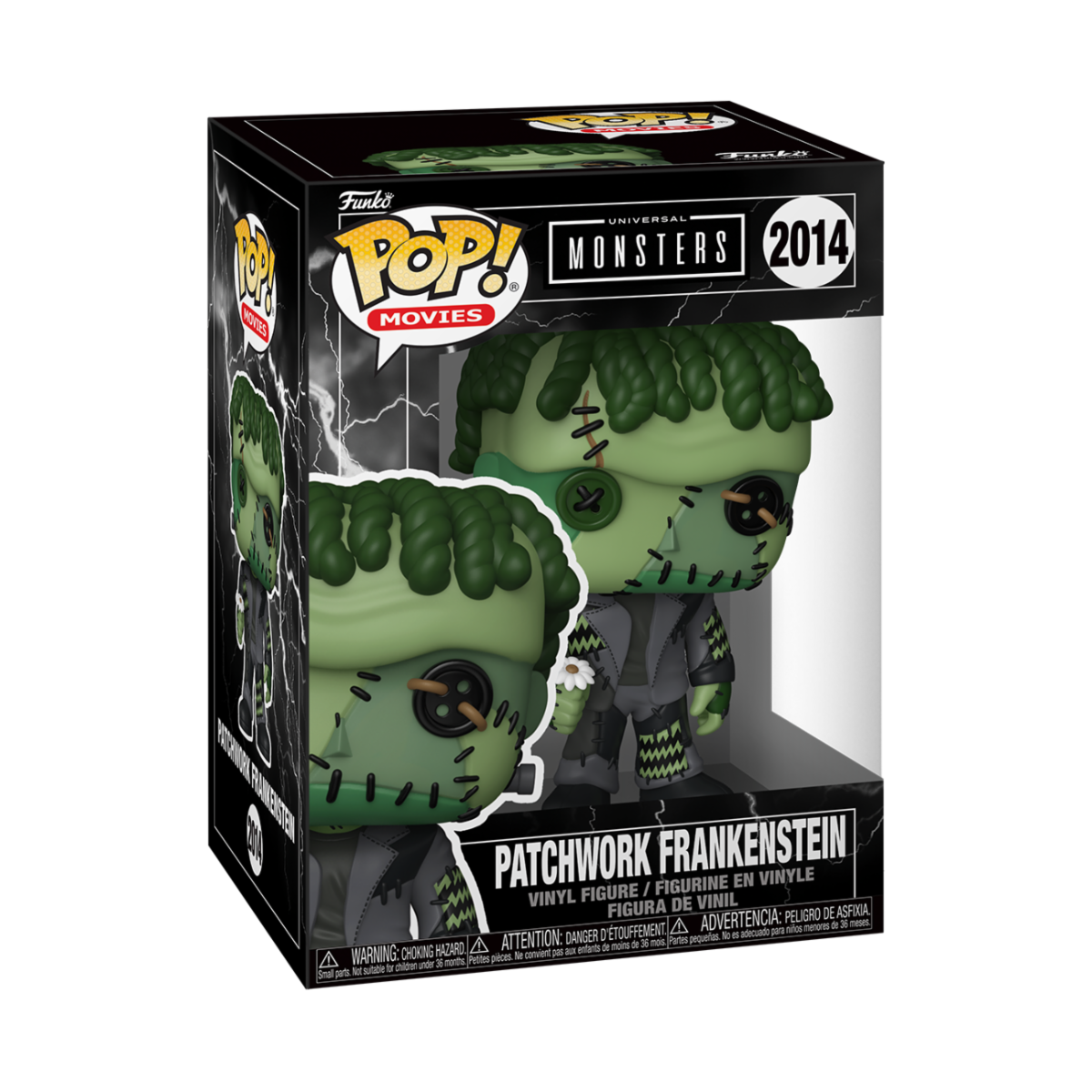 UNIVERSAL MONSTERS PATCHWORK - POP FUNKO VINYL FIGURE 2014 PATCHWORK FRANKENSTEIN 9CM