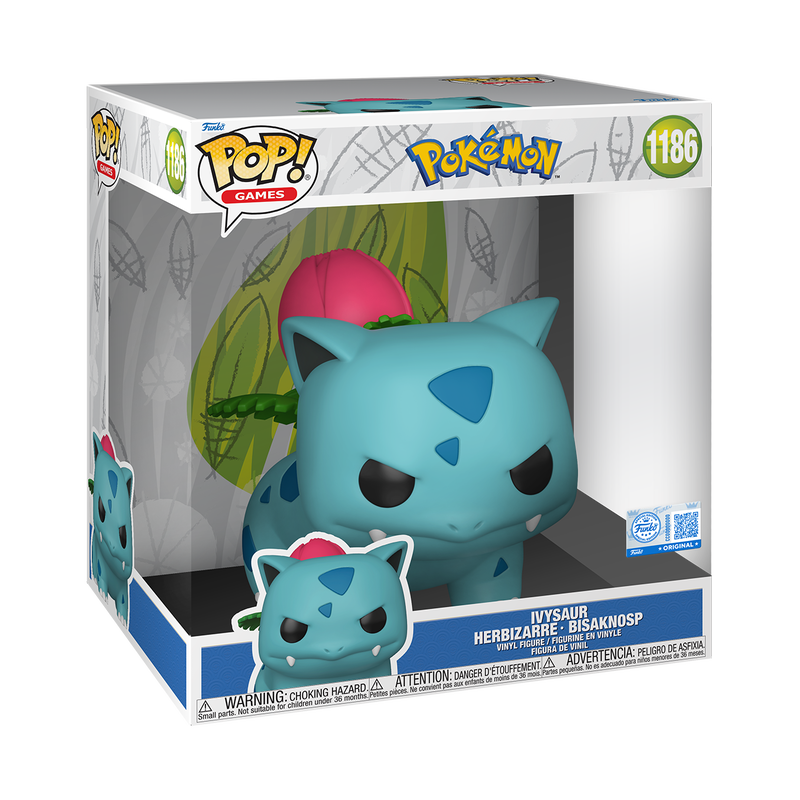 POKEMON S23 - POP FUNKO JUMBO VINYL FIGURE 1186 IVYSAUR 25CM