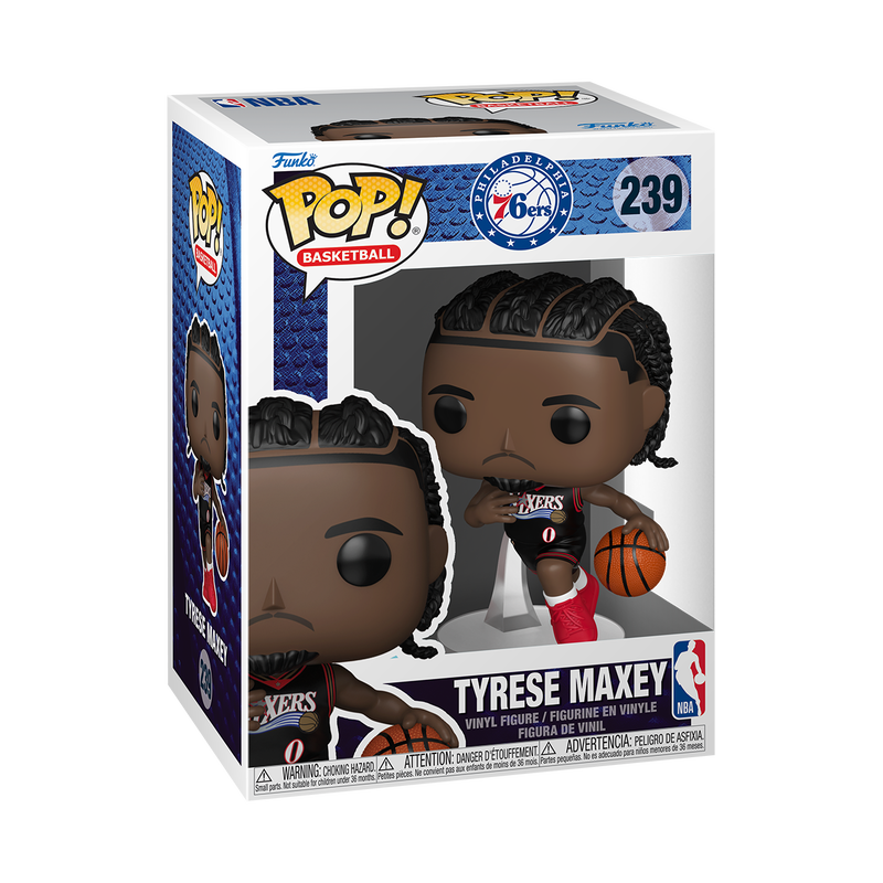 NBA S19 - POP FUNKO VINYL FIGURE 239 TYRESE MAXEY (BLACK STATEMENT EDITION JERSEY) 9CM