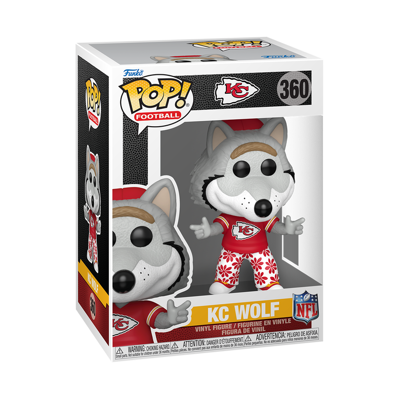 NFL MASCOTS S2 - POP FUNKO VINYL FIGURE 360 KC WOLF 9CM