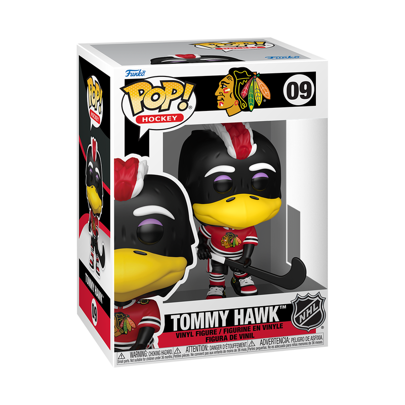 NHL MASCOTS S2 - POP FUNKO VINYL FIGURE 09 TOMMY HAWK (BLACKHAWKS) 9CM