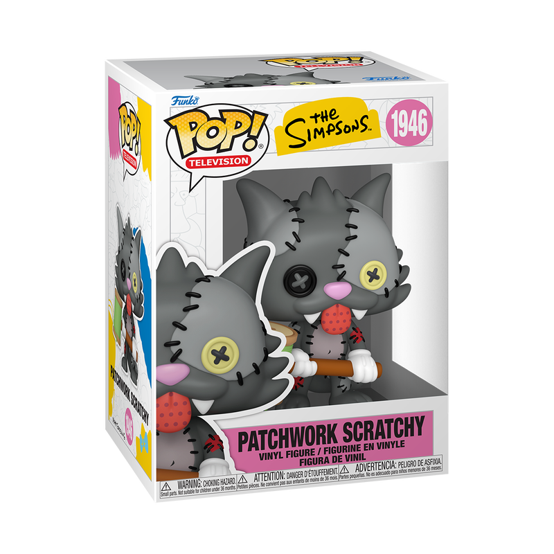 THE SIMPSONS S13 - POP FUNKO VINYL FIGURE 1946 PATCHWORK SCRATCHY 9CM