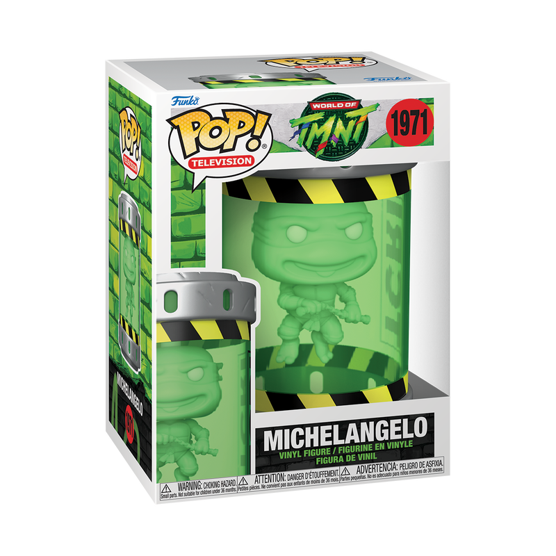 TEENAGE MUTANT NINJA TURTLES - POP FUNKO PREMIUM VINYL FIGURE 1971 MICHELANGELO (OOZE CANISTER) 9CM