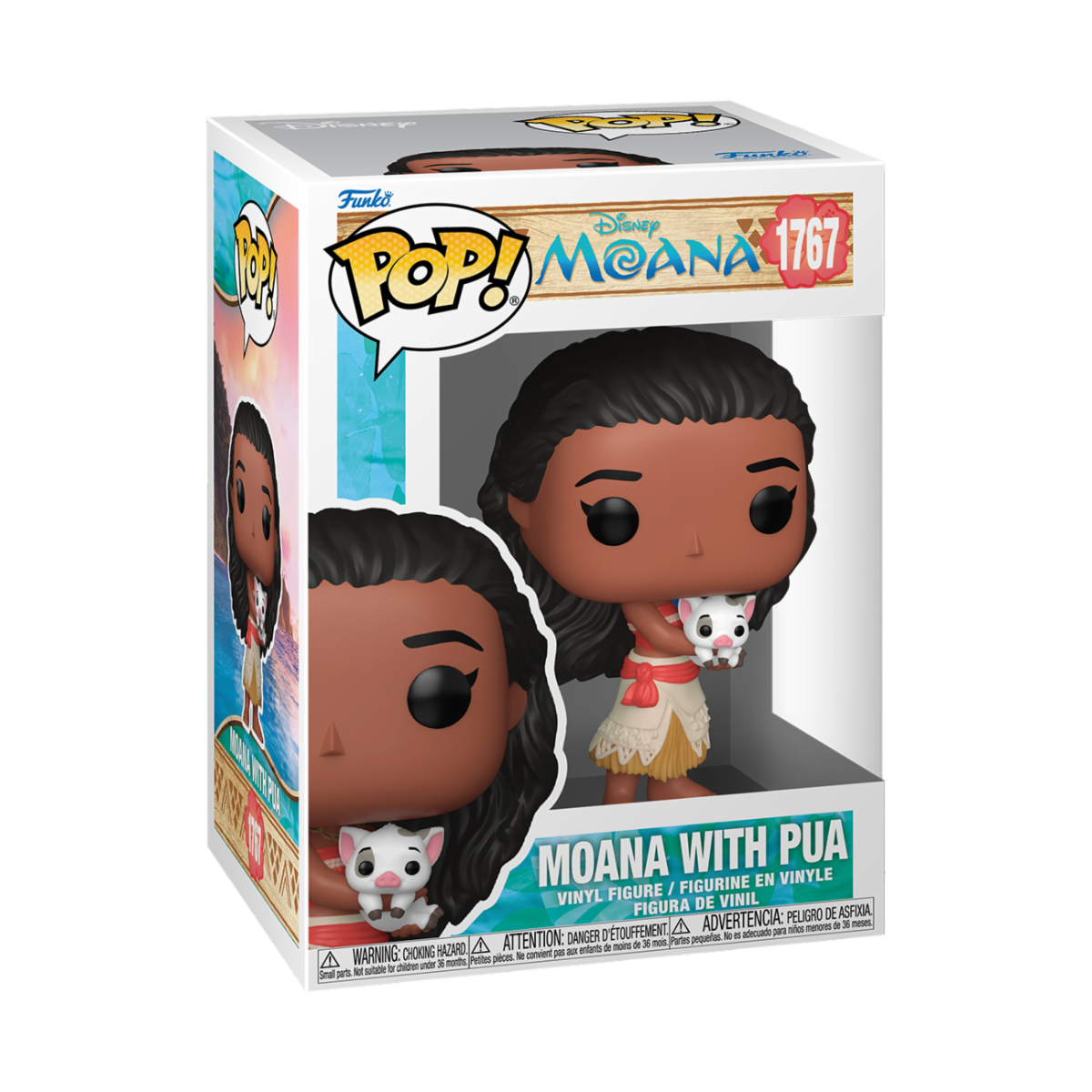 DISNEY: MOANA (OCEANIA) S3 - POP FUNKO VINYL FIGURE 1767 MOANA WITH PUA 9CM