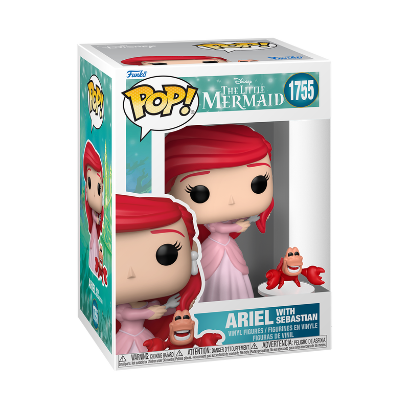 LITTLE MERMAID S3 - POP FUNKO VINYL FIGURE 1755 ARIEL WITH SEBASTIAN 9CM