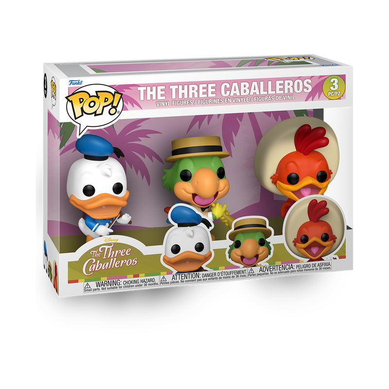 THE THREE CABALLEROS - POP FUNKO VINYL FIGURE 3-PACK - THE THREE CABALLEROS 9CM