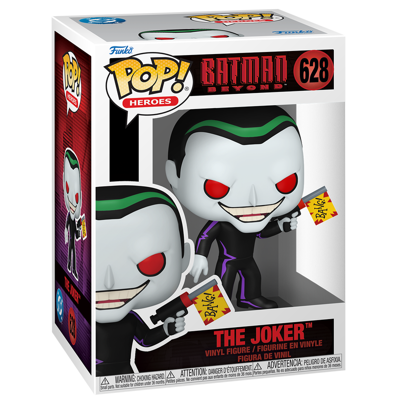 DC COMICS: BATMAN BEYOND - POP FUNKO VINYL FIGURE 628 THE JOKER (WITH GUN) 9CM