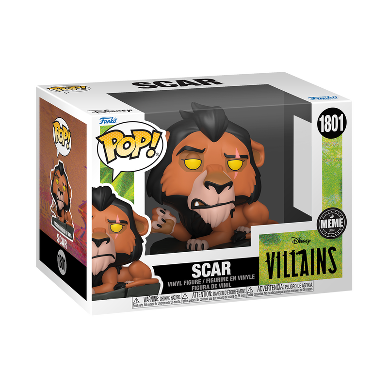 DISNEY: LION KING - POP FUNKO VINYL FIGURE 1801 SCAR (SURROUNDED BY IDIOT MEME) 9CM