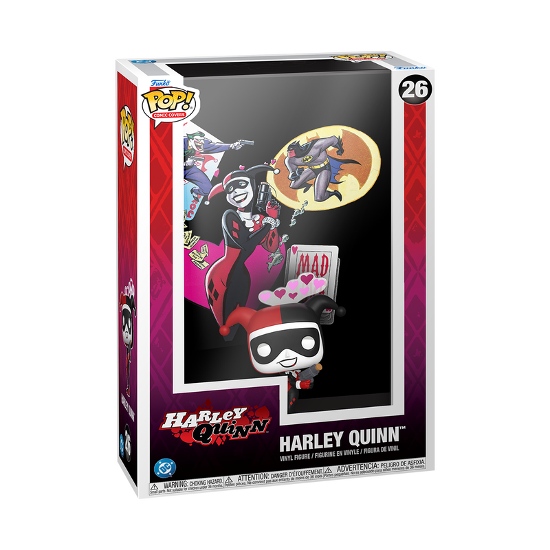 DC COMICS - POP FUNKO COMIC COVERS VINYL FIGURE 26 HARLEY QUINN (MAD LOVE) 9CM