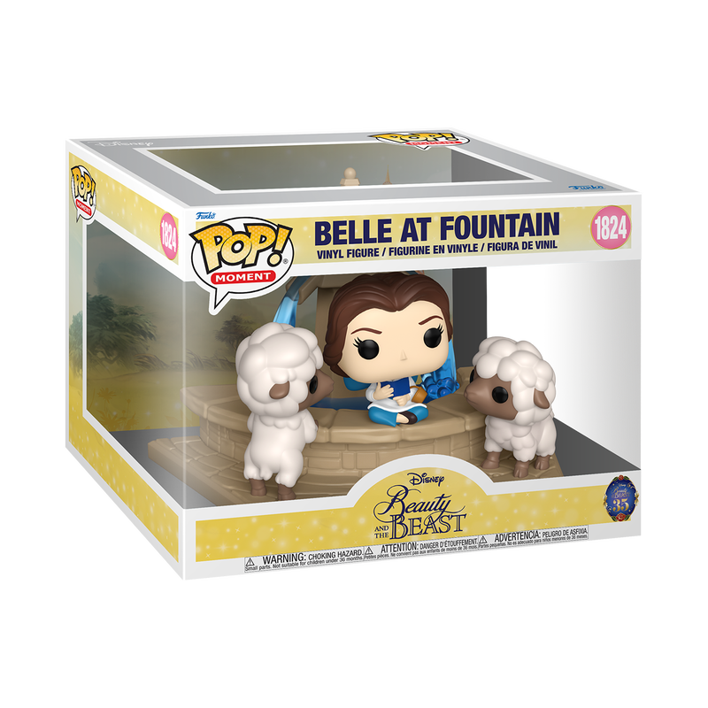 BEAUTY & THE BEAST S5 - POP FUNKO MOVIE MOMENT VINYL FIGURE 1824 BELLE AT THE FOUNTAIN 9CM