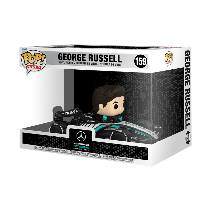 RACING: MERCEDES - POP FUNKO RIDE SUPER DELUXE VINYL FIGURE 159 GEORGE RUSSELL