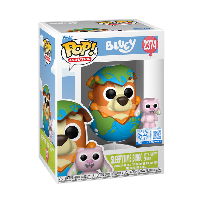 BLUEY - POP FUNKO VINYL FIGURE 2374 SLEEPYTIME BINGO WITH FLOPPY BUNNY 9CM