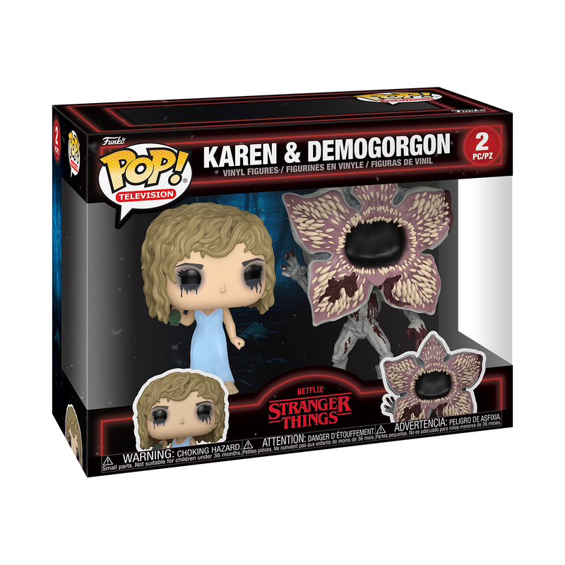 STRANGER THINGS S5 - POP FUNKO VINYL FIGURE 2-PACK - KAREN & DEMOGORGON 9CM