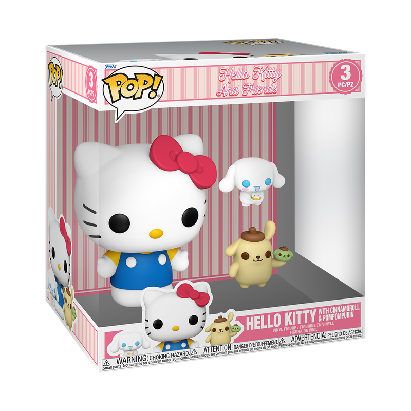 SANRIO - POP FUNKO JUMBO & BUDDIES VINYL FIGURE - HELLO KITTY WITH CINNAMOROLL & POMPOMPURIN 25CM