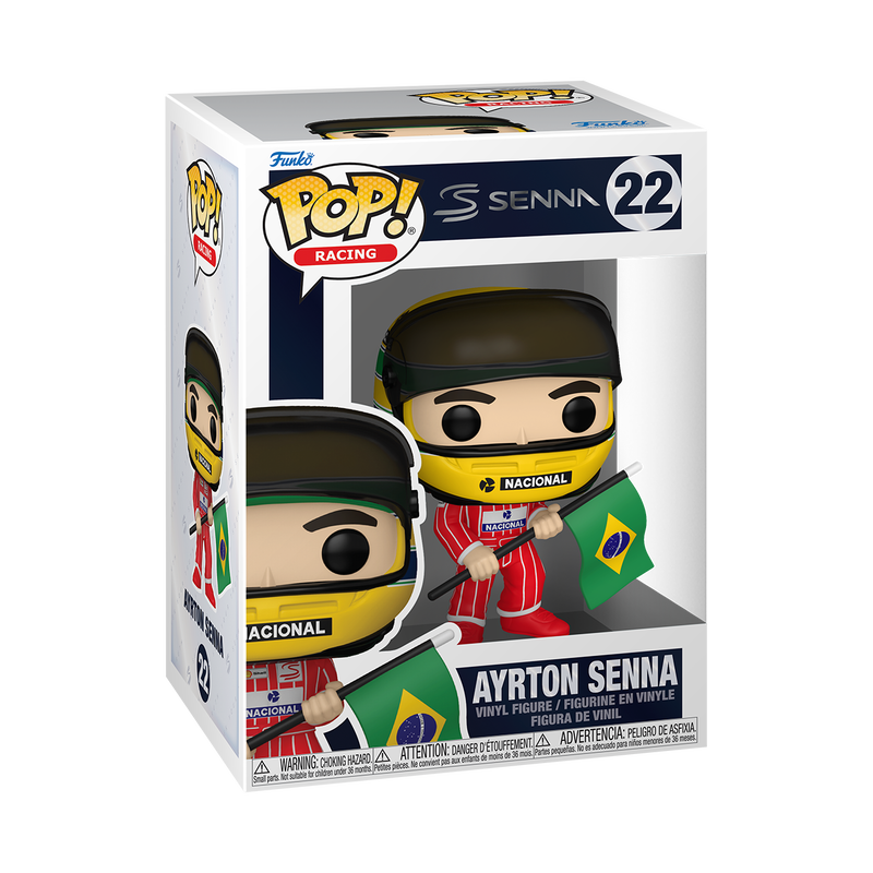 RACING: SENNA - POP FUNKO VINYL FIGURE 22 AYRTON SENNA (WITH BRAZILIAN FLAG) 9CM