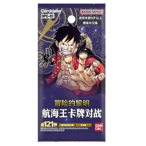 Romance Dawn Booster Display, Vorderseite eines einzelnen chinesischen Booster Packs mit Monkey D. Luffy