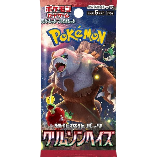 Crimson Haze einzelnes japanisches Booster Pack, Vorderseite mit großem braunen Bären-Pokémon und rotem Apfel-Pokémon