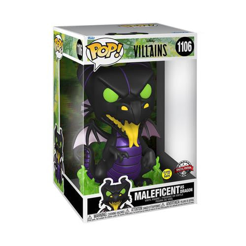 DISNEY: VILLAINS - POP FUNKO JUMBO VINYL FIGURE 1106 MALEFICENT DRAGON (GW) 25CM