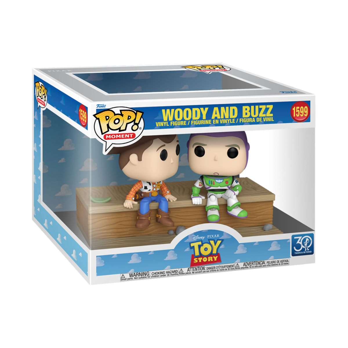 DISNEY - TOY STORY 30TH ANNIVERSARY - POP FUNKO MOVIE MOMENT VINYL FIGURE 1599 WOODY & BUZZ 9CM